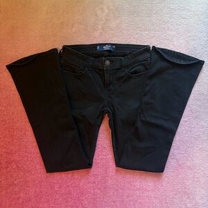 hollister low rise flare black jeans